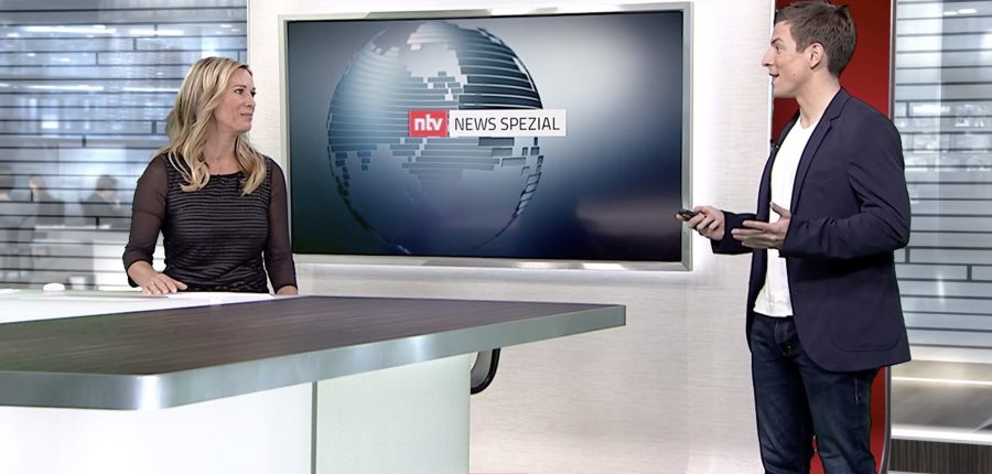 n-tv-Netzreporter Daniel Schüler mit Birgit von Bentzel n-tv-Netzreporter Daniel Schüler mit Birgit von Bentzel